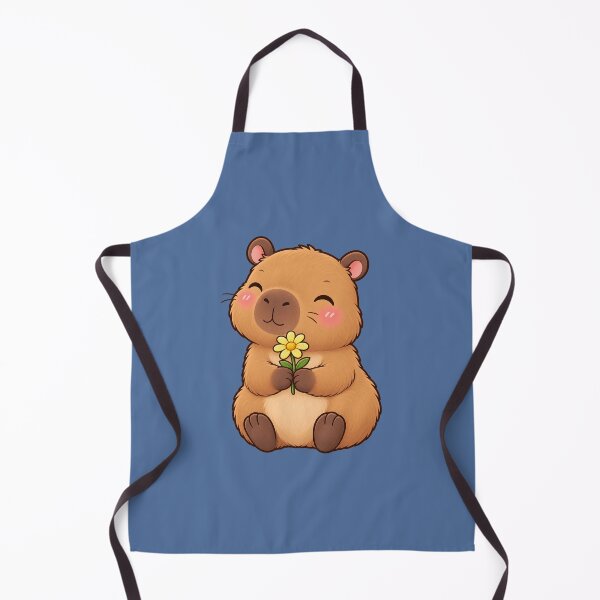Item preview, Kawaii Capybara Holding a Daisy designed and sold by Krys-Designs.