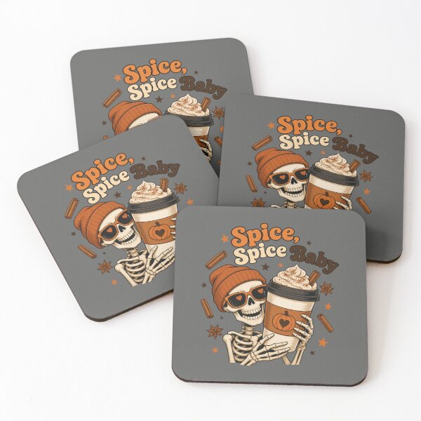Item preview, Spice Spice Baby Shirt, Comfort Colors® Pumpkin Spice Skeleton Tee, Funny Halloween Coffee Pun Graphic designed and sold by TshirtsLabs.