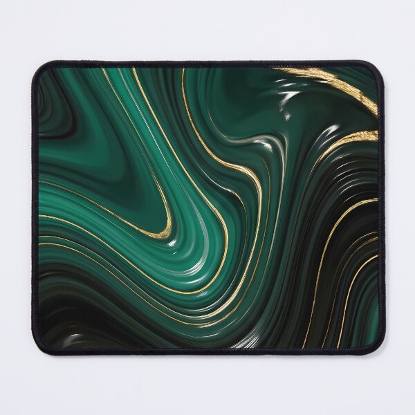 Item preview, Liquid Abstract in Emerald and Gold — Luxury Marble Art designed and sold by SeamPix.