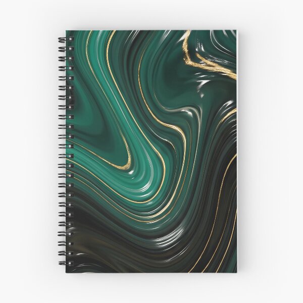 Item preview, Liquid Abstract in Emerald and Gold — Luxury Marble Art designed and sold by SeamPix.