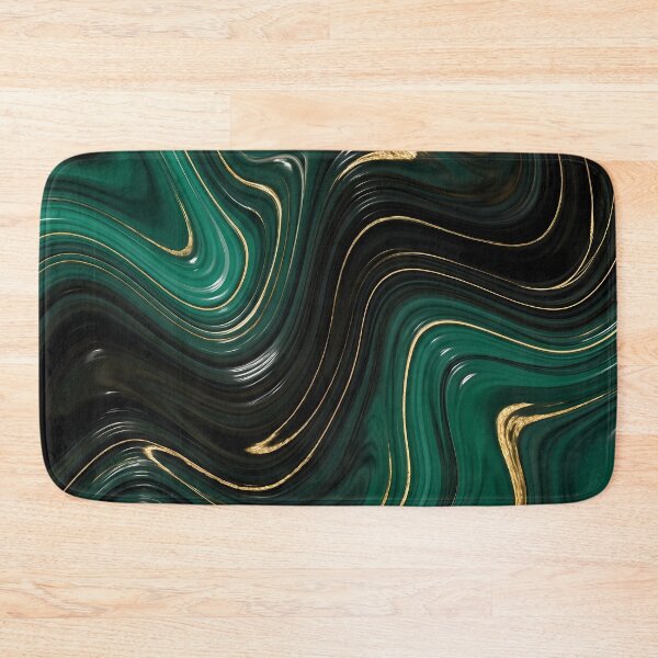 Item preview, Liquid Abstract in Emerald and Gold — Luxury Marble Art designed and sold by SeamPix.