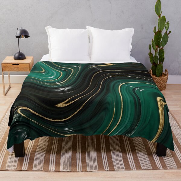 Item preview, Liquid Abstract in Emerald and Gold — Luxury Marble Art designed and sold by SeamPix.