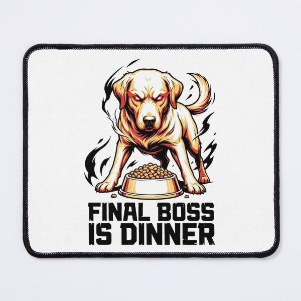 Item preview, Final Boss Food Guarding Labrador - Funny Anime Gamer Dog Art designed and sold by evergreener-art.