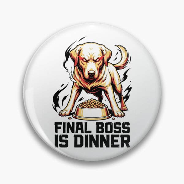 Item preview, Final Boss Food Guarding Labrador - Funny Anime Gamer Dog Art designed and sold by evergreener-art.