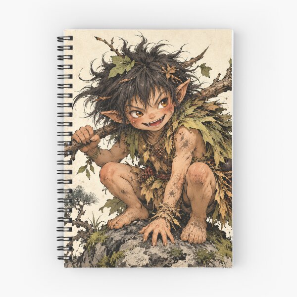 Item preview, Wild Yamawarawa Yokai Woodblock Spirit designed and sold by Ocelot-T.