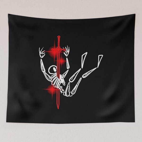 Item preview, Edgy Skeleton and Crimson Glowing Sword Art designed and sold by Munib302.