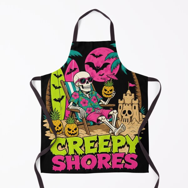 Item preview, Retro Creepy Shores Spooky Summer Beach Graphic Tee designed and sold by Design Vibras.
