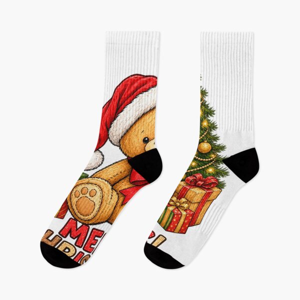 Artikelvorschau, Teddybär Frohe Weihnachten entworfen und verkauft von MackandTeez.
