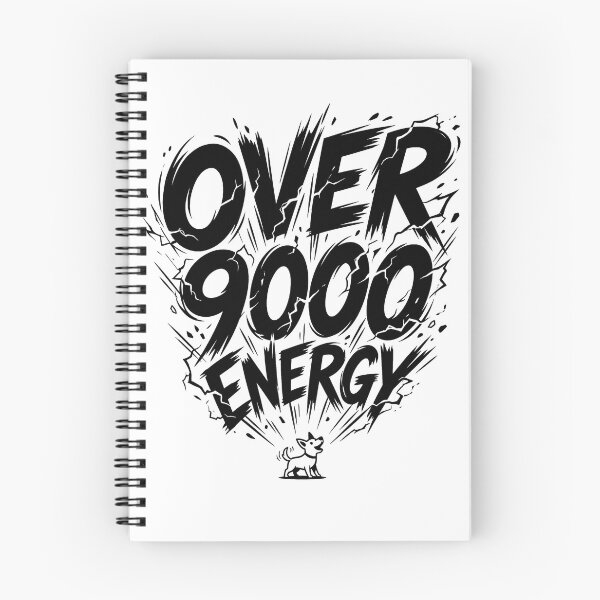 Item preview, Over 9000 Energy Cute Little Dog Anime Power Typography Graphic Tee Design designed and sold by evergreener-art.