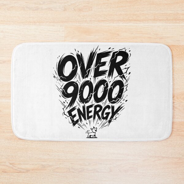 Item preview, Over 9000 Energy Cute Little Dog Anime Power Typography Graphic Tee Design designed and sold by evergreener-art.