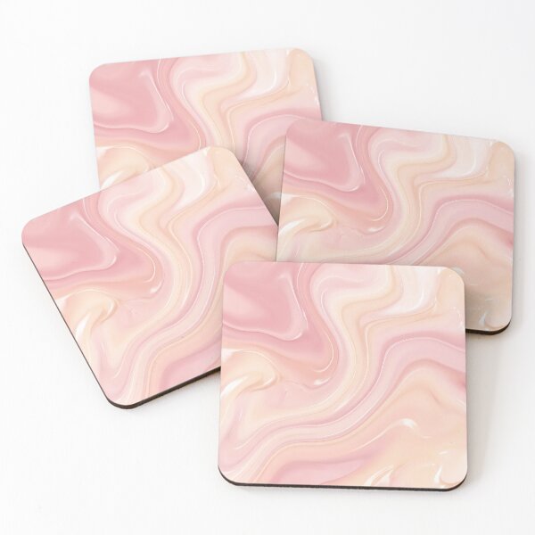Item preview, Liquid Abstract in Blush Pink and Peach — Soft Marble Art designed and sold by SeamPix.