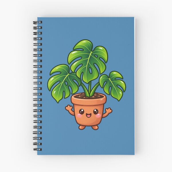Item preview, Kawaii Happy Monstera Plant designed and sold by Krys-Designs.