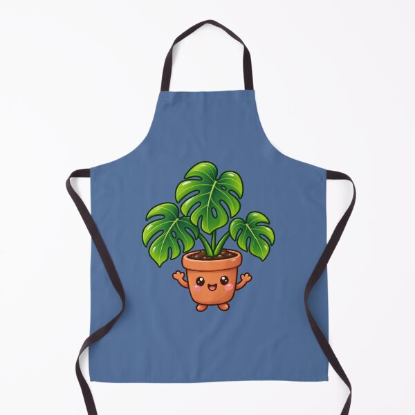 Item preview, Kawaii Happy Monstera Plant designed and sold by Krys-Designs.