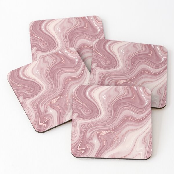 Item preview, Liquid Abstract in Dusty Rose and Rose Gold — Elegant Marble Art designed and sold by SeamPix.