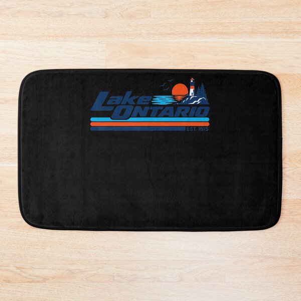 Item preview, Lake Ontario Est 1615 Lighthouse Sunset Retro Stripe Modern Fan Apparel designed and sold by slmfams.