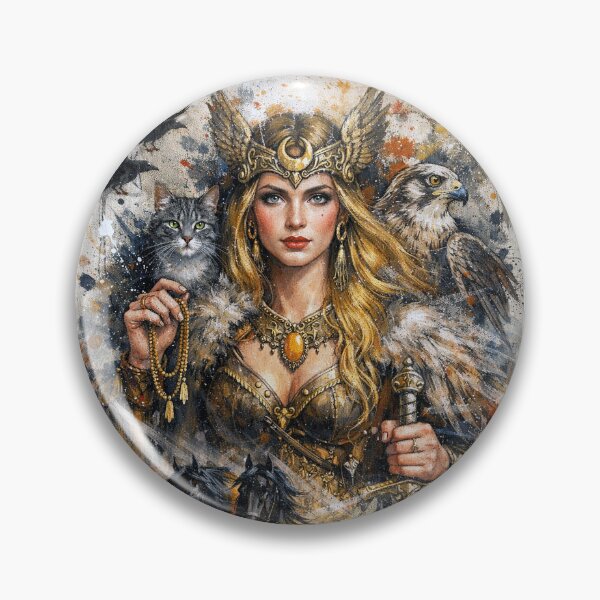 Item preview, Norse Goddess  Freya Painting – Viking Queen of Love and Beauty designed and sold by GalleryKauffeld.