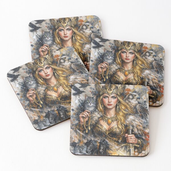 Item preview, Norse Goddess  Freya Painting – Viking Queen of Love and Beauty designed and sold by GalleryKauffeld.