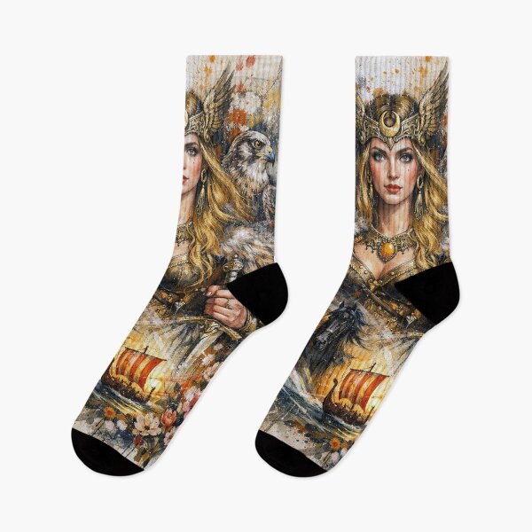 Item preview, Norse Goddess  Freya Painting – Viking Queen of Love and Beauty designed and sold by GalleryKauffeld.