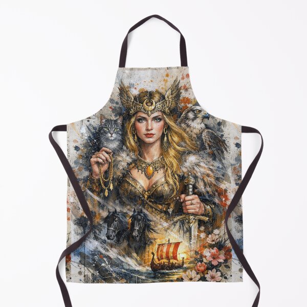 Item preview, Norse Goddess Freya Painting – Viking Queen of Love and Beauty designed and sold by GalleryKauffeld.