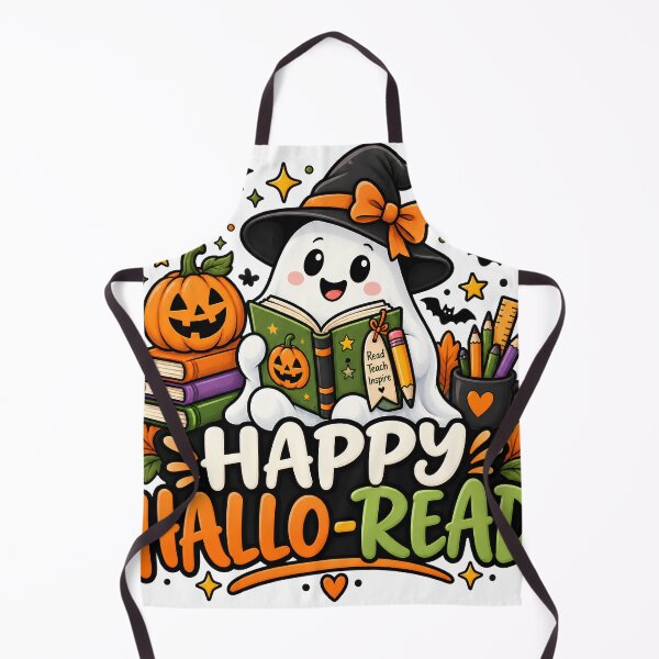 Item preview, Happy Hallo-Read – Cute Halloween Reading Ghost Teacher Design designed and sold by Gallery-yuuna .