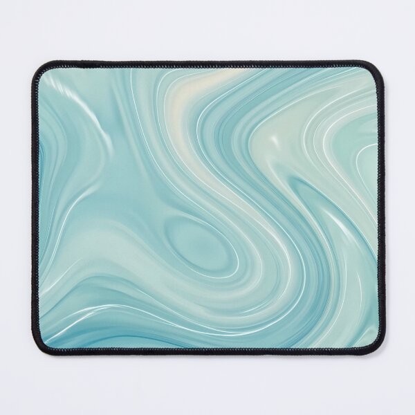 Item preview, Liquid Abstract in Aqua and Cream — Coastal Marble Art designed and sold by SeamPix.