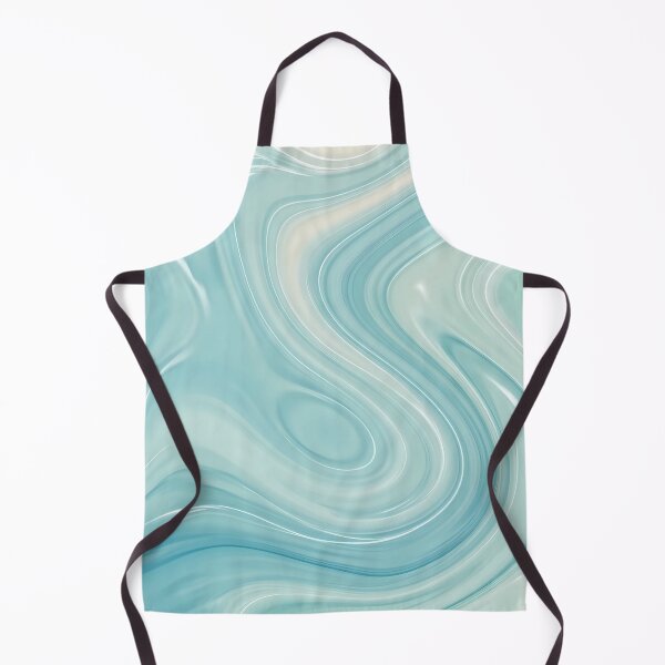 Item preview, Liquid Abstract in Aqua and Cream — Coastal Marble Art designed and sold by SeamPix.