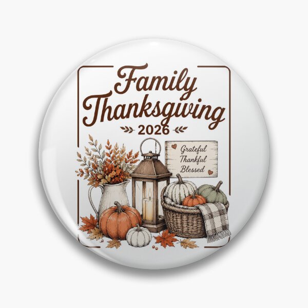 Item preview, Family Thanksgiving 2026, Give Thanks Grateful Thankful Blessed, Fall Pumpkin Harvest designed and sold by LandFinStudio.