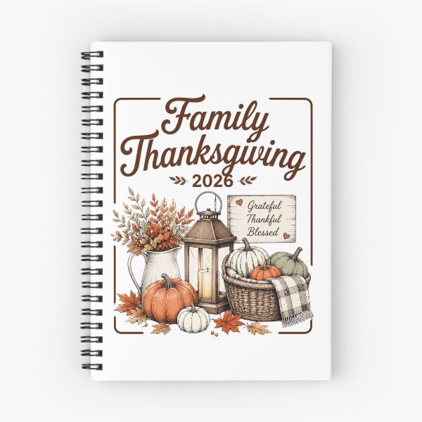 Item preview, Family Thanksgiving 2026, Give Thanks Grateful Thankful Blessed, Fall Pumpkin Harvest designed and sold by LandFinStudio.