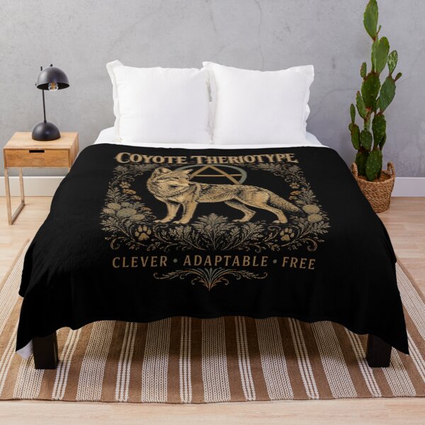 Item preview, Coyote Theriotypes Clever Adaptable Free Vintage Nature Animal Fan Apparel designed and sold by slmfams.