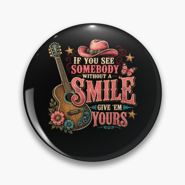 Item preview, If You See Somebody Without A Smile Give Em Yours Guitar Cowboy Hat Fan Apparel designed and sold by slmfams.