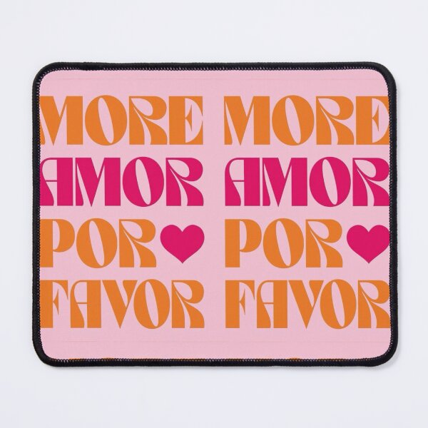 Item preview, More Amor Por Favor Retro Pink Orange Groovy Poster designed and sold by cezzarie.