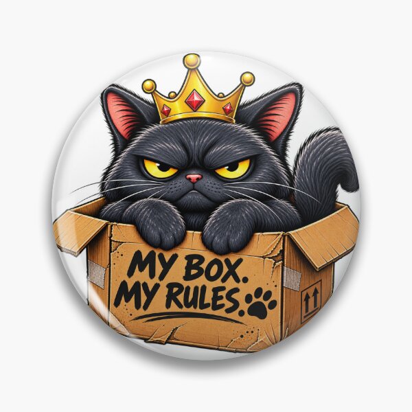 Item preview, My Box My Rules Funny Cat T-Shirt designed and sold by Ciuline.