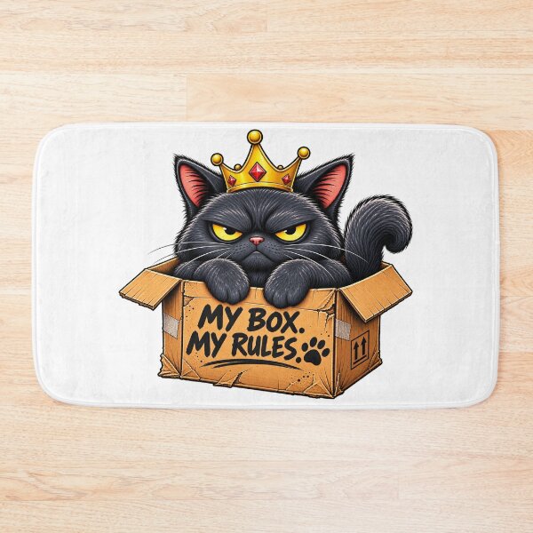 Item preview, My Box My Rules Funny Cat T-Shirt designed and sold by Ciuline.