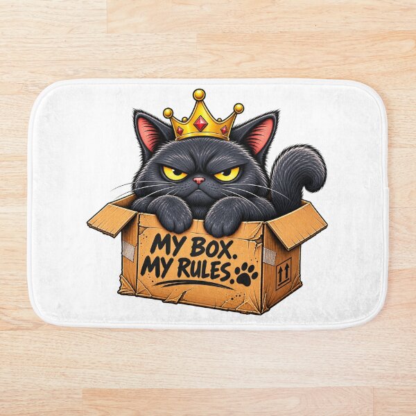 Item preview, My Box My Rules Funny Cat T-Shirt designed and sold by Ciuline.