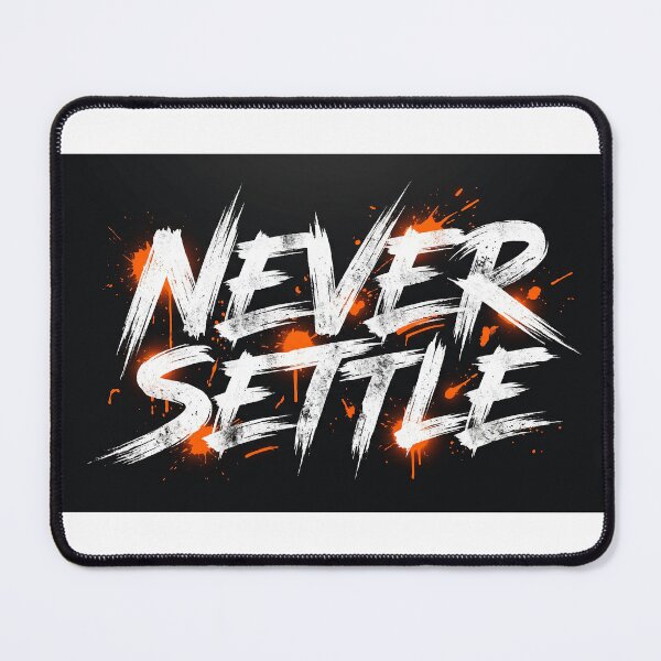 Item preview, Never Settle Streetwear Typography - Bold Urban Calligraphy Sticker designed and sold by MissoStudio.