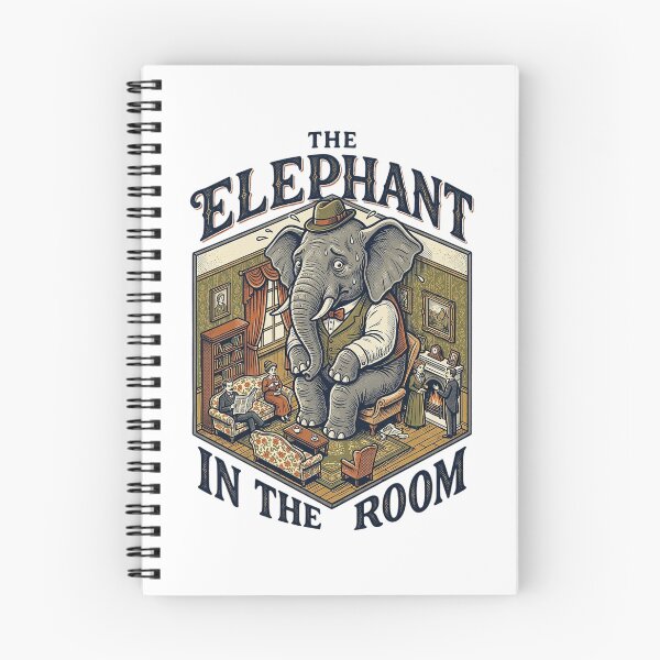 Item preview, The Elephant In The Room Funny Surreal Vintage Editorial Graphic Tee Design designed and sold by Nubian Style.