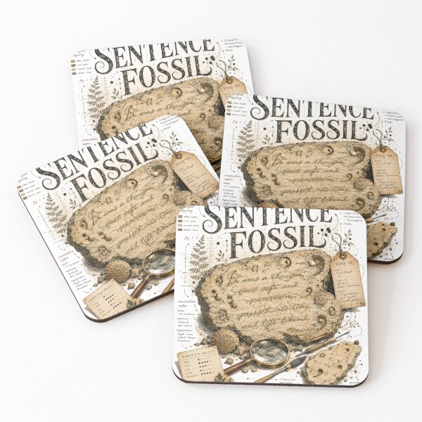 Item preview, Sentence Fossil – Literary Archaeology Poetcore Design designed and sold by Golden Era Studio.