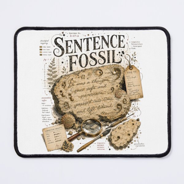Item preview, Sentence Fossil – Literary Archaeology Poetcore Design designed and sold by Golden Era Studio.