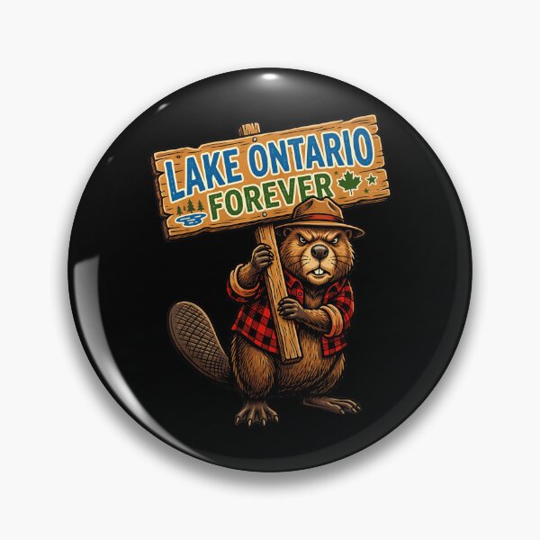 Item preview, Lake Ontario Forever Beaver Lumberjack Plaid Shirt Sign Fan Apparel designed and sold by slmfams.
