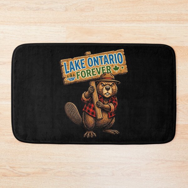 Item preview, Lake Ontario Forever Beaver Lumberjack Plaid Shirt Sign Fan Apparel designed and sold by slmfams.