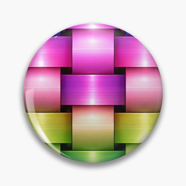 Item preview, Neon Rainbow Woven Blocks – Colorful Metallic 3D Geometric Pattern designed and sold by Kaleidoscope Print.