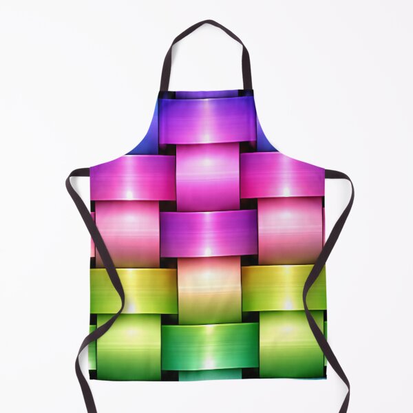 Item preview, Neon Rainbow Woven Blocks – Colorful Metallic 3D Geometric Pattern designed and sold by Kaleidoscope Print.