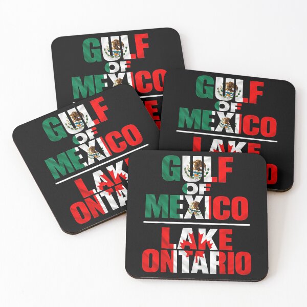 Item preview, Gulf of Mexico Lake Ontario Mexican Canadian Flag Text Dual Pride Fan Apparel designed and sold by slmfams.