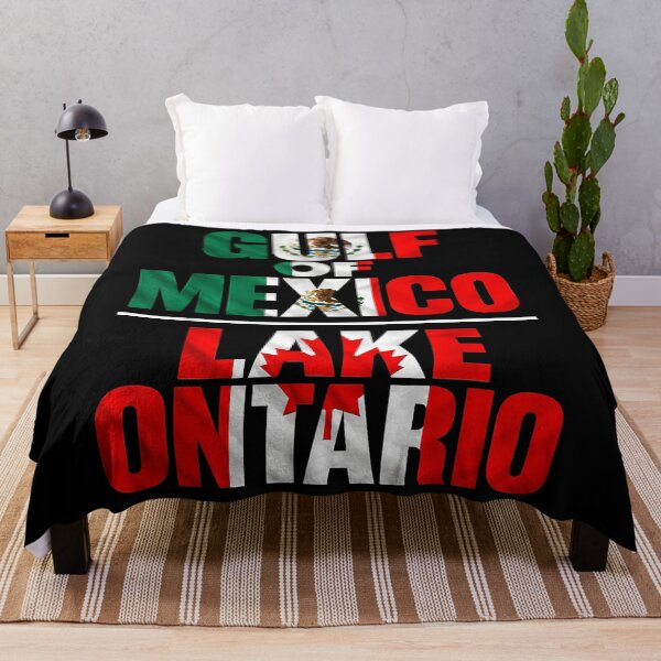 Item preview, Gulf of Mexico Lake Ontario Mexican Canadian Flag Text Dual Pride Fan Apparel designed and sold by slmfams.