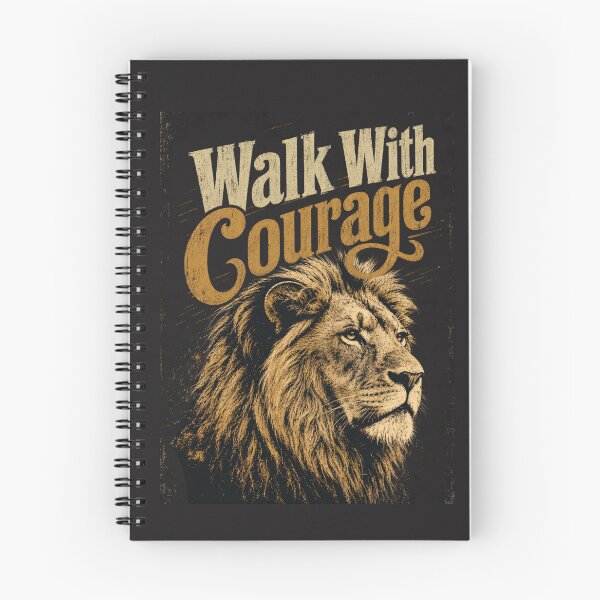 Item preview, Vintage Distressed Walk With Courage Lion Motivational Quote designed and sold by Bennie Singh.