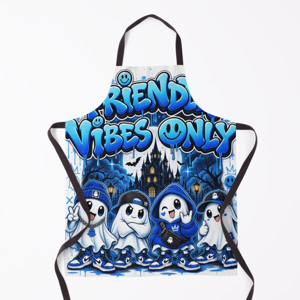 Item preview, Friendly Vibes Only - Blue Graffiti Ghost Gang Halloween designed and sold by WearTheVibe Store.