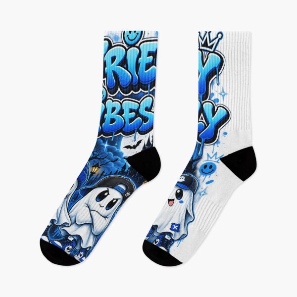 Item preview, Friendly Vibes Only - Blue Graffiti Ghost Gang Halloween designed and sold by WearTheVibe Store.