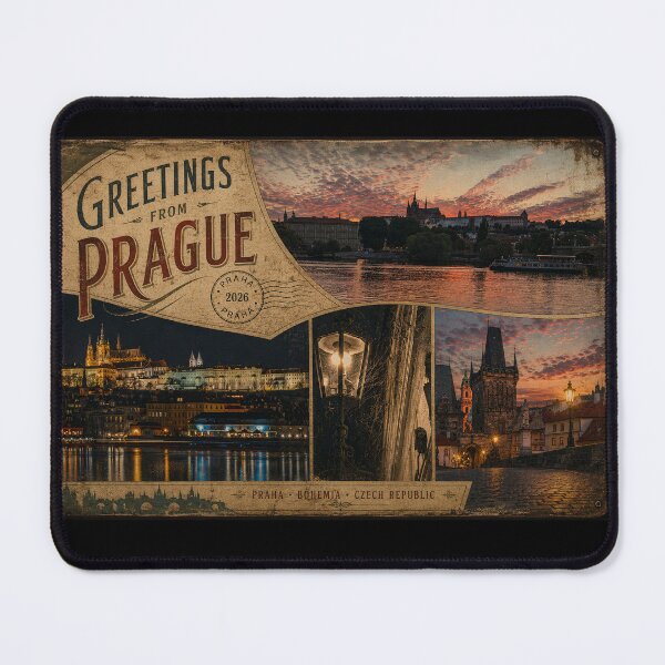 Item preview, Prague in vintage postcard style – Greetings from the Golden City designed and sold by sabantha.