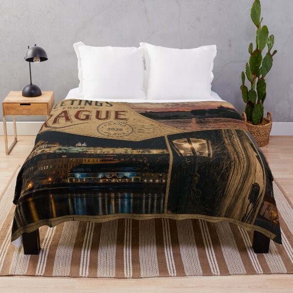 Item preview, Prague in vintage postcard style – Greetings from the Golden City designed and sold by sabantha.