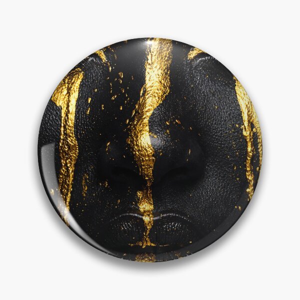 Item preview, Black and Gold Woman Face – Luxury Abstract Glamour Portrait Art Print designed and sold by Kaleidoscope Print.